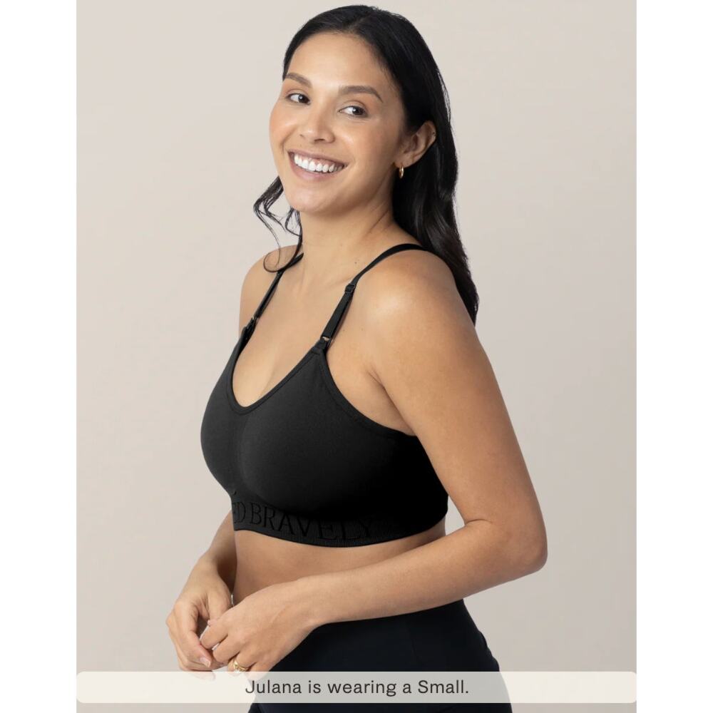Kindred Bravely Sublime Low Impact Pumping & Nursing Sports Bra Black Regular L